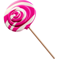 Realistic pink lollipop. AI Generative png