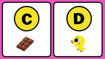 ABC animieren Alphabet Lernen zum Kinder A B C D zum Kindergarten Reime. video