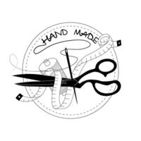 Handmade label monochrome icon vector