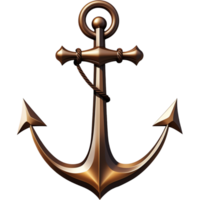 Realistic anchor icon. AI Generative png