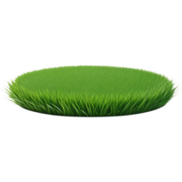 realistisch Grün Gras Oval. ai generativ png