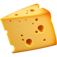 Realistic tasty cheese. AI Generative png