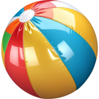 Realistic colorful beach ball. AI Generative png