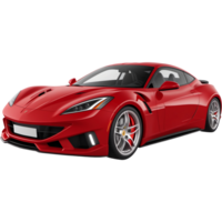 Realistic red sport car. AI Generative png