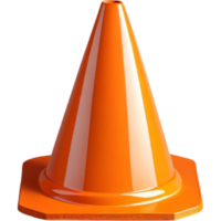 Realistic orange traffic cone. AI Generative png