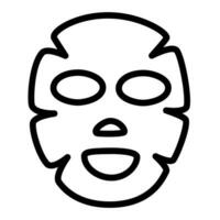 Fabric face mask icon. Skin care line icon. Outline signs for skincare products property. Editable Stroke. Vector Illustration