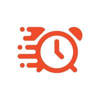 alarma reloj hora rápido y rápido vector icono