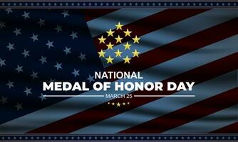 Happy National Medal Of Honor Day Background Vector Illustration