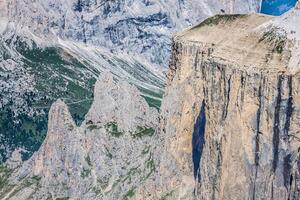 View to Punta Grohmann, Cinquue Dita, Sasso Lungo, Piz Ciavaces from Sass Pordoi, Dolomiten, Italia, Europe photo