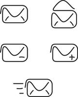 Mail set icons vector