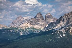 National Park panorama and Dolomiti mountains in Cortina d'Ampezzo, northern Italy photo
