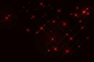 Vector abstract line circuit technology futuristic. Red light hi-tech background.