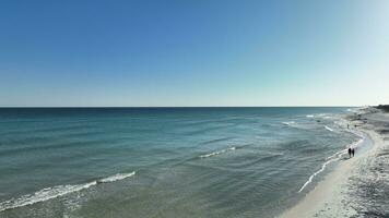 Aerial panoramic pictures of the beach photo