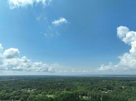 nubes y panorama zumbido fotografía aéreo ver foto