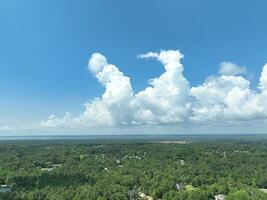 nubes y panorama zumbido fotografía aéreo ver foto