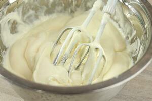 Soft Cream Mixing using Hand Mixer photo