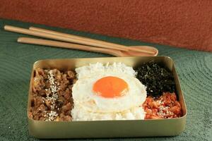 Dosirak, Korean Style Packed Meal or Korean Lunchbox. photo