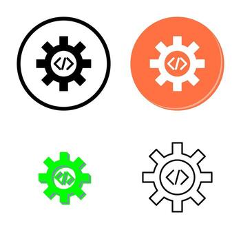Unique Code Optimization Vector Icon