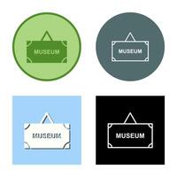 icono de vector de etiqueta de museo