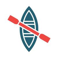 Rowing Vector Glyph Two Color Icon For Personal And Commercial Use.