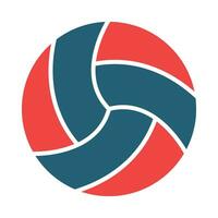 VolleyBall Vector Glyph Two Color Icon For Personal And Commercial Use.