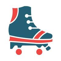 Roller Skate Vector Glyph Two Color Icon For Personal And Commercial Use.