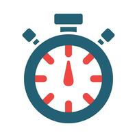 Stopwatch Vector Glyph Two Color Icon For Personal And Commercial Use.