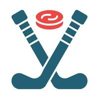 Ice Hockey Vector Glyph Two Color Icon For Personal And Commercial Use.