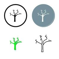 árbol sin hojas vector icono