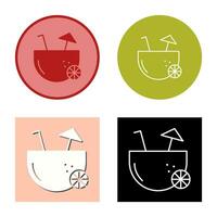 Coconut Drink Vector Icon