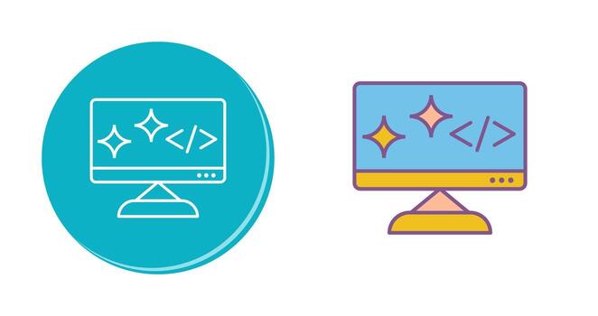 Unique Clean Code Vector Icon