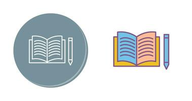 Unique Pencil and Book Vector Icon