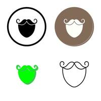 icono de vector de barba y bigote