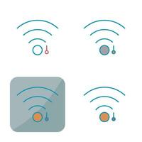 icono de vector de signo wifi único