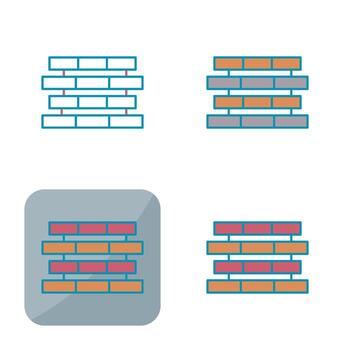 icono de vector de ladrillos únicos