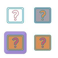 Unique Question Mark Vector Icon