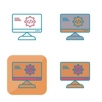 Unique Code Optimization Vector Icon