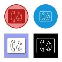 Unique Fire Emergency Vector Icon