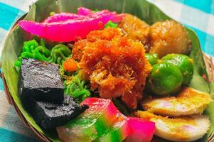 Jajan Pasar are traditional Indonesian Javanese food which is colorful and tasty photo