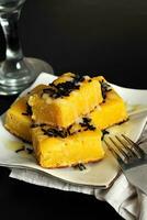 Prol tape is a cake made from fermented cassava sprinkled with sprinkles and honey photo