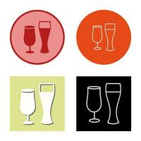 Unique Beer Glasses Vector Icon