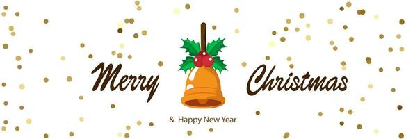 Christmas New Year bright bell. vector