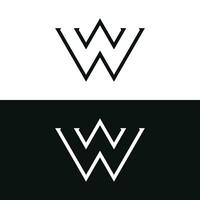 Modern and luxurious geometric W initial letter logo element. Logo for business, letter, business card, brand and company. vector