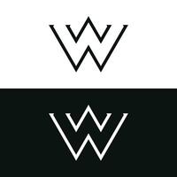 Modern and luxurious geometric W initial letter logo element. Logo for business, letter, business card, brand and company. vector