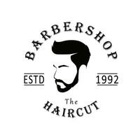 barbershop model vector logo template