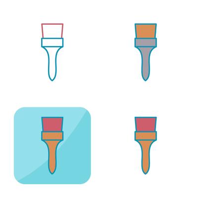 Unique Brush Vector Icon