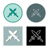 Unique Two Swords Vector Icon