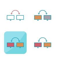 icono de vector de sistemas conectados únicos