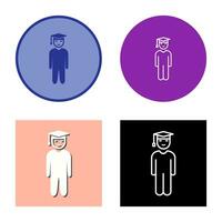 Unique Student Standing Vector Icon