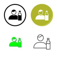 Unique Man And Drink Vector Icon